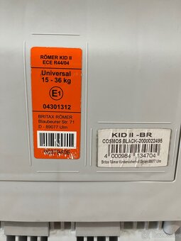 Autosedačka Britax Römer KID II 15 - 36kg - 6