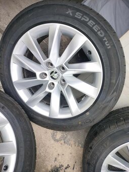 ☀️7mm alu disky orig. Škoda 5x112 R17 pneu nove 215/55 r17 - 6