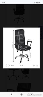 Kancelárska stolička/stolička k počítaču - 6