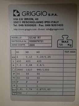 Griggio širokopásová brúska 40cm - 6