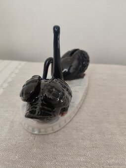 Galluba Hofmann čierne labute porcelánová soška - 6