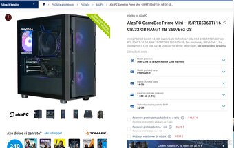 AlzaPC GameBox Prime Mini i5/RTX5060Ti 16 GB/32 GB RAM/1 TB - 6