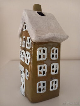 Keramický domček na čajovú sviečku 20x12x8 cm - 6