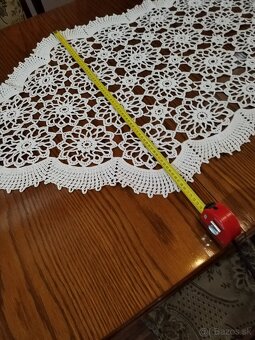 Ručne hačkovaný obrus na stôl, veľký. - 6