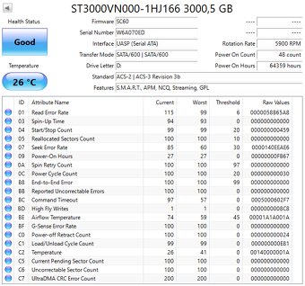 Predám 3,5" HDD Seagate 3TB - 6