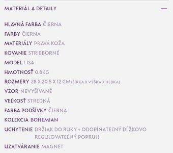 Kožená kabelka Dajana Rodriguez s popruhom/poštovné zadarmo - 6