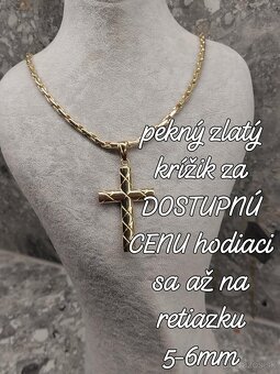 Zlato 585 - zlatý prívesok/ zlatý krížik za Dostupnú cenu.No - 6