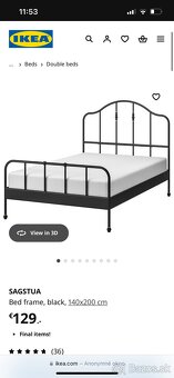 Postel ikea Sagstua 140x200 - 6