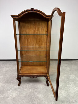 menšia starožitná klenbová vitrína 76cm - 6