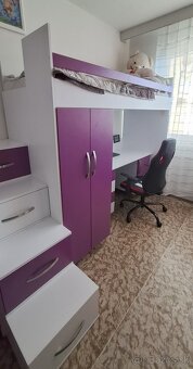 Poschodové postele s uložným priestorom a stolom - 6