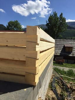 Stavba drevenice, tesári, - 6