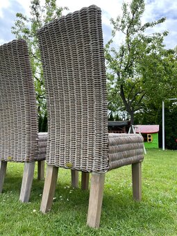 Luxusné ratanové jedálenské stoličky. Masívny prírodný ratan - 6