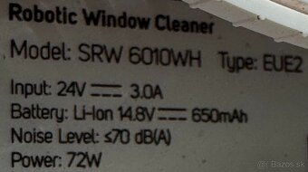 Robotický čistič okien Sencor SRW 6010WH - 6