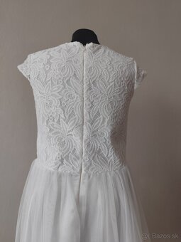 Krémové spoločenské šaty veľkosť 152 - 6