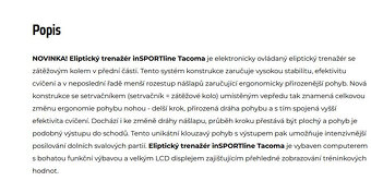 Predám eliptický trenažér Insportline TACOMA - 6