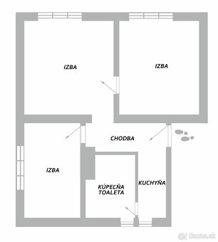 Trojizbový tehlový byt – (s nájomníkom) - 6