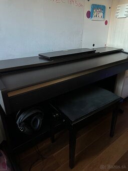 Tmavohnedý digitálny klavír YAMAHA Clavinova + stolička - 6
