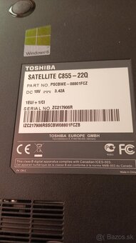 Predám notebook Toshiba Satelite C855-22Q na náhradné diely - 6