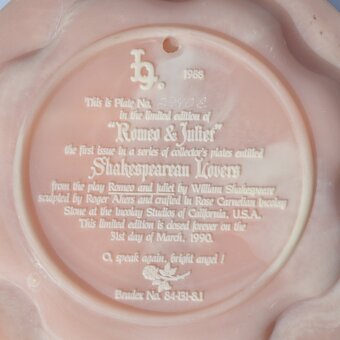 3D Zberateľský tanier - Romeo a Júlia v štýle Incolay - 6