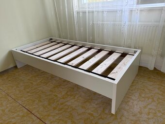 Predám jednolôžkovú posteľ - 90x200cm -BIELA - 6