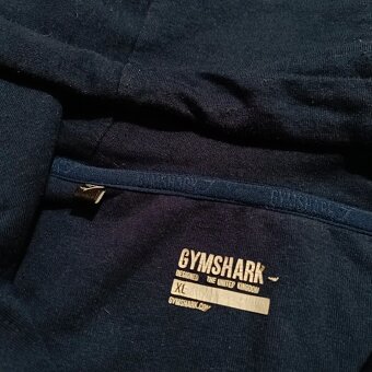 Gymshark modrá mikina na zips s kapucňou XL - 6