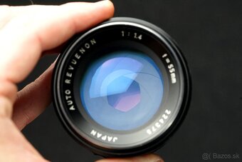 Objektiv Revuenon 55mm f1,4 auto, modré MC M42 - 6