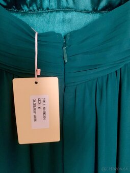 Tmavozelené spoločenské šaty - 6