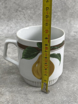 vintage ľudové šálky ovocie - 6