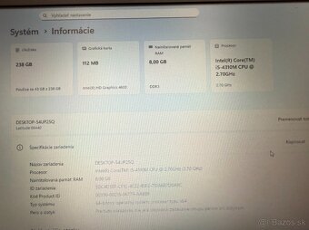 Dell Latitude E6440 i5 / 8GB / SSD / Win11 originál - 6