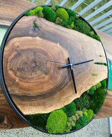 Machové hodiny , Drevené hodiny s machom , Hodiny z masívu - 6