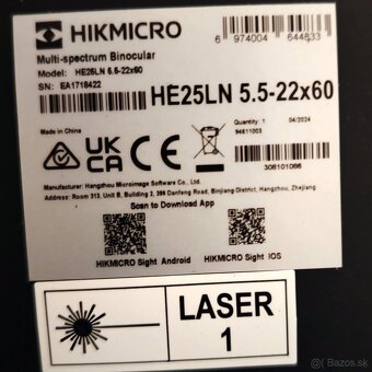 HIKMICRO - Habrok 4k (thermo+NV) HE25LN 5.5-22x60 - 6