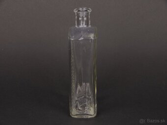 Sklenená Ciachovaná Starožitná Fľaša - 6