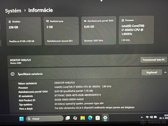 Dell Vostro 5481, intel i7, SSD, Nvidia 2GB, vhodný na hry - 6