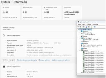 Herný PC,Ryzen 5 3600,GTX 1070 8GB,16GB RAM,M.2 - 6
