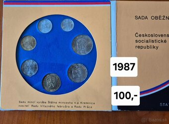 Mince , sady minci 1987,88,89,92,93,93,97,2000 - 6