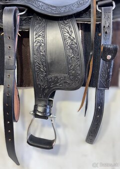Westernový sedlový komplet 2) černý WADE - 6
