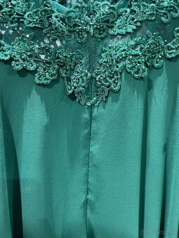 Zelené spoločenské šaty veľkosť M - 6