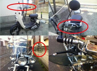 Univerzální deflektory řídítek chopper,naháč,skůtr. - 6