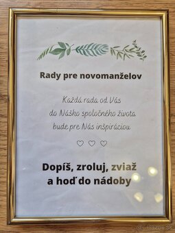 Rámiky s nadpismi na stoly - 6