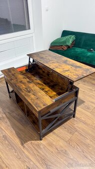 Konferenčný stolík ROOM 2 - hnedá/čierna - 6