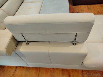 Celokožená rohová sedačka - 6