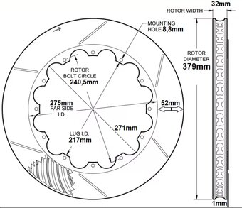 Brzdové rotory 380x32mm pár - 6