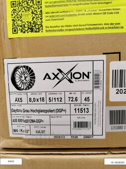 Mercedes A,B,CLA,C,E alu disky 8Jx18 ET45 5x112 1210 - 6