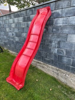 Šmykľavka na záhradný domček / 2,2 m červená - 6