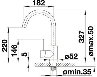 Kuchynská drezová batéria páková Blanco MIDA chrómová 517742 - 6