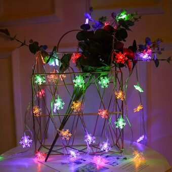 Svetelna retaz vlocky 6 m/40 led - 6