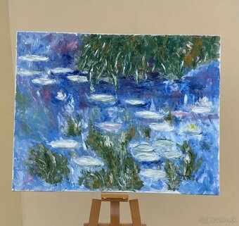 Lekná – olej na plátne, ručne maľovaný obraz 70 x 90 cm - 6