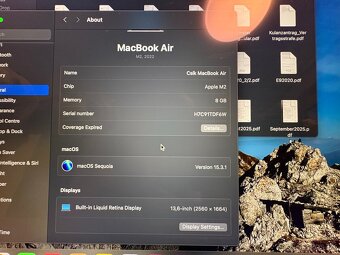 Apple Macbook Air M2 13,6” 256GB - 6