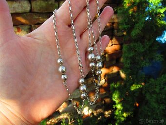 Starý dlhý strieborný náhrdelník, Ag 835 - 6