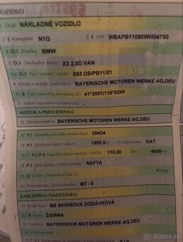 BMW X3 2.0d 110kw - nepojazdne - 6